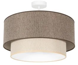 Duolla -  Felületre szerelhető csillár BOHO ECO RECYCLING 1xE27/15W/230V átm. 45 cm barna/krémes