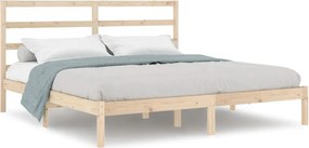 vidaXL tömör fenyőfa ágy matrac nélkül 200 x 200 cm