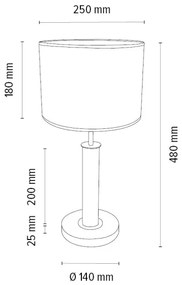 Spot-Light 7017400511528 - Asztali lámpa BENITA 1xE27/60W/230V tölgy