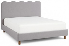 Kárpitozott Franciaágy Szürke Színben. 160x200 IZMIR