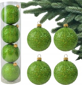 Zöld Karácsonyfa Bombák Csillogó lime Buborékok Karácsonyfa gömb szett