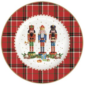 Porcelán diótörő mintás desszertes tányér Vintage Nutcracker