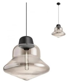 Redo 01-1771 - Csillár zsinóron AMNO 1x/E27/42W/230V átm. 33 cm szürke