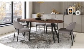 Kihúzható étkezőasztal ARTUR tölgy/fekete