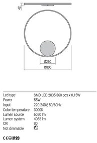 Fali Lámpa Bronz ORBIT REDO 01-1709-TRIAC