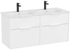 Roca Optica fürdőszobai szekrény dupla mosdóval 120x58x45,5 cm fehér matt OPT1202ZBM