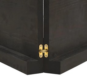 sötétbarna kezelt tömör fa fürdőszobai pult 160x50x(2-6) cm