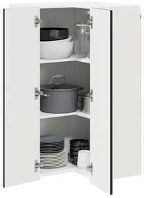 Fali konyhaszekrény polcokkal Fekete 57 x 57 x 100 cm Faanyag