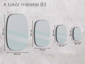 Keretes tükör B3 36×60