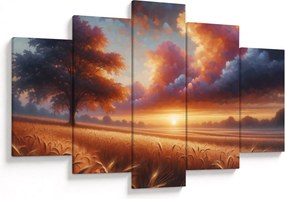 Kép – Naplemente a mezőn (150x105 cm)
