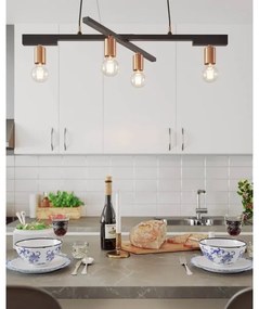 ByRydens 4201030-4002 - Kábelre függesztett csillár ZEONA 4xE27/5W/230V