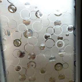 Körök sztatikus üvegdekor ablakfólia 45cmx2m