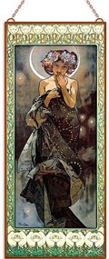 Alfons Mucha - Clair du Lune üvegkép, falikép