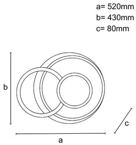 LED fényerőszabályozható mennyezeti lámpatest LED/95W/230V 3000-6500K + távirányító