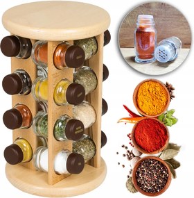 Fűszertartó Forgó Fűszertartó Állvány Szett 16 Db-os