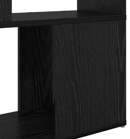 könyvespolc Fekete tölgy Szerelt fa 60 x 24 x 124 cm
