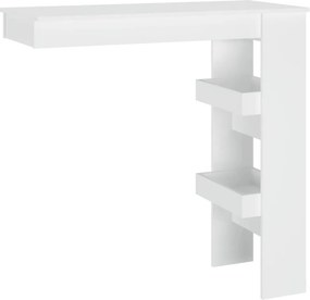 vidaXL fehér fatermék fali bárasztal 102 x 45 x 103,5 cm