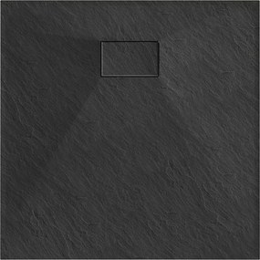 Mexen Hugo SMC négyzet alakú zuhanytálca, 90 x 90 cm, fekete - 42709090
