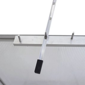 Kerti üvegház falhoz helyezhető, polikarbonát, 122x313x199 cm, MABON TYP 3