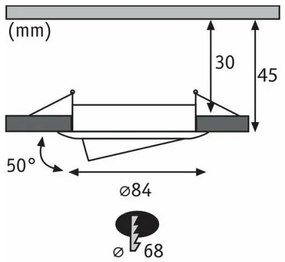 Paulmann 94471 - KÉSZLET 3xLED/6W IP23 Fürdőszobai beépíthető lámpa NOVA 230V