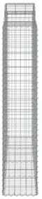 vidaXL 4 db íves horganyzott vas gabion kosár 200x50x200/220 cm