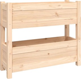 vidaXL tömör fenyő növénytartó 77x25x66 cm