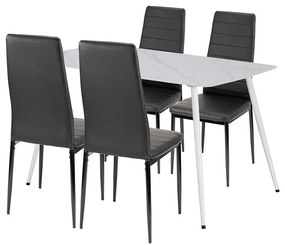 Jenna 4+1 étkező garnitúra fekete