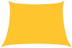 sárga trapéz alakú HDPE napvitorla 160 g/m² 4/5 x 3 m