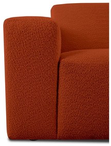 Téglavörös buklé sarokkanapé (U alakú) Roxy – Scandic