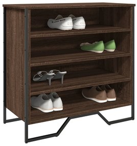 barna tölgy színű szerelt fa cipősszekrény 80 x 38 x 78 cm
