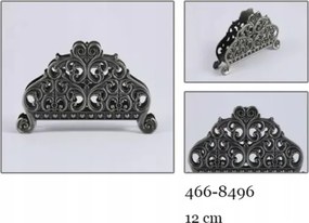 Fém szalvétatartó, ón színben, ajándékba