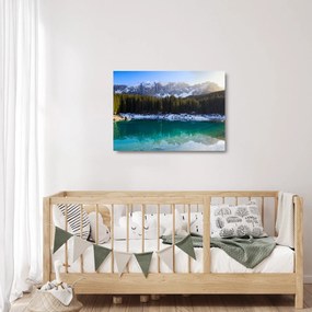 Üveg kép - Karersee tó (70x50 cm)