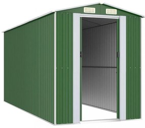 zöld horganyzott acél kerti fészer 192x440x223 cm