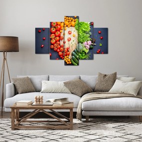 Kép - Zöldséggel teli asztal (150x105 cm)