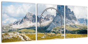 Kép - Olasz Dolomitok (órával) (90x30 cm)