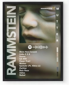 Rammstein Mutter album keretes poszter 30x40 cm Ajándék ötlet