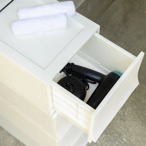 Wave twin Snow moduláris tárolódoboz kerekek nélkül 54,6 x 43,4 x 22 cm, széles - 2 fiók