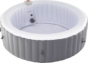 Felfújható pezsgőfürdő, fehér/szürke, 4-6 személy, 1000 l, KAMINO NEW TYP 2