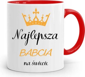 Piros Bögre Nagymamáknak A Legjobb Nagymama fényképes nyomtatással