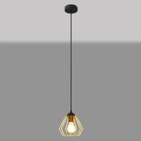 Csillár zsinóron AGAT 1xE27/15W/230V arany/fekete