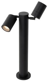 Kültéri lámpa fekete színben, földbe szúrható tüskével és kábeltömítéssel, 45 cm, 2-lámpás, IP44 - Duo