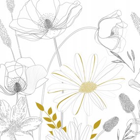 Háttérkép Vinil fotótapéta Flizelin Levelek Virágok Rajzstílus Szoba