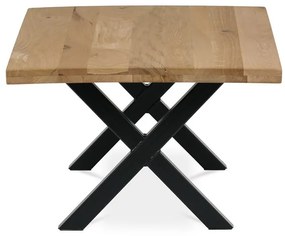 Dohányzóasztal 110x70cm, tömörfa, tölgyfa, KS-F110X DUB