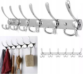 Fali Akasztó Előszoba Ruha Kabát Klasszikus Acél Ezüst