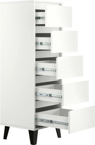 Komód, fehér, BOGAN 5S40