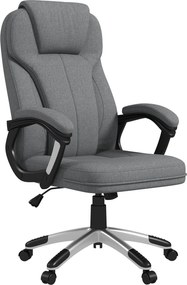 Vinsetto Irodai Szék Számítógép Szék Forgószék Magasságállítható Hintázó Funkcióval Fejtámlával és Párnázott Karfa Ergonomikus Szürke Len 66 x 75 x 11