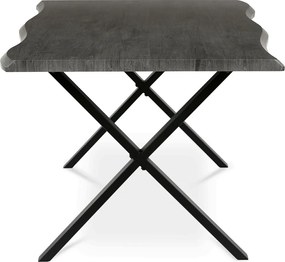 Étkezőasztal 210x100 cm MDF szürke tölgy
