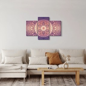 Kép - Mandala lila színátmeneten (90x60 cm)