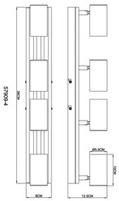 Globo 57909-4 - Spotlámpa KAYDEN 4xGU10/25W/230V fekete