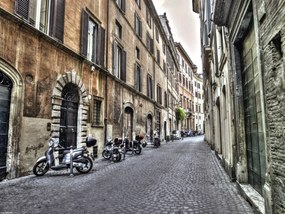 Poszter 40x30cm Régi épületek Rómában, Assaf Frank